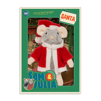 Kuscheltier Maus der Weihnachtsmann