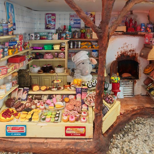 Kuscheltier Maus die Bäckerin
