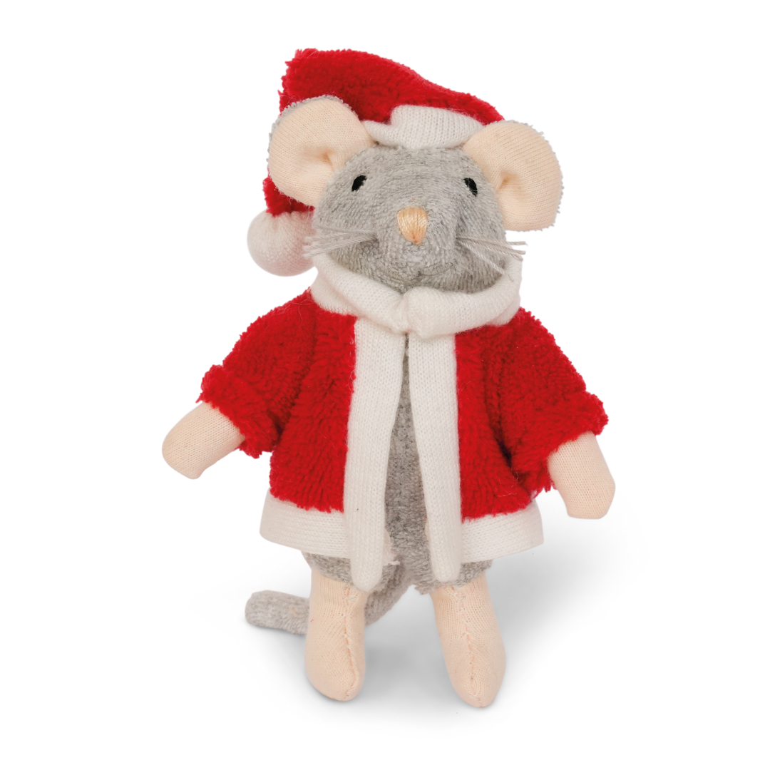 Kuscheltier Maus der Weihnachtsmann