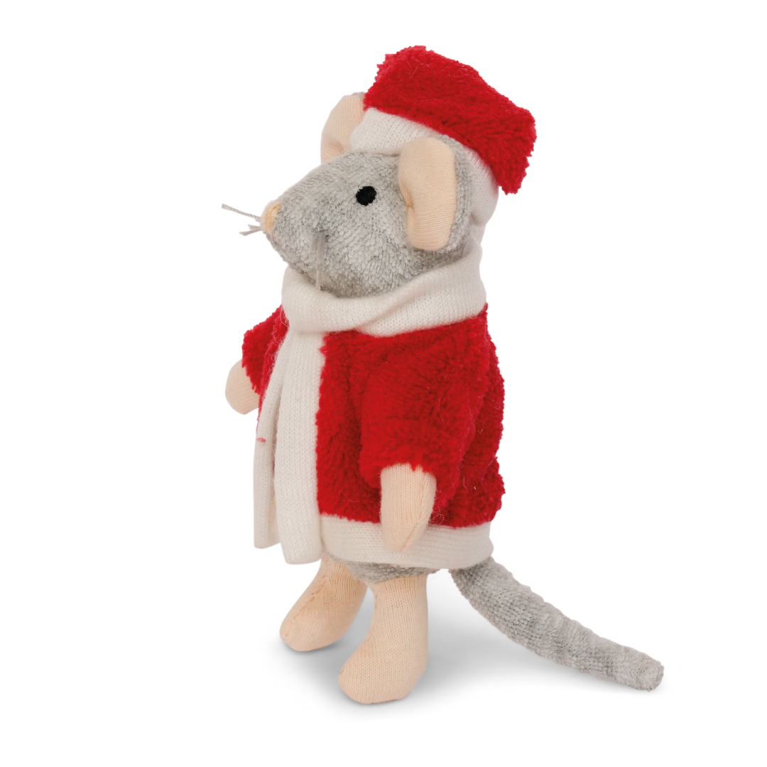 Kuscheltier Maus der Weihnachtsmann